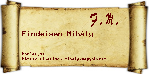 Findeisen Mihály névjegykártya