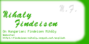mihaly findeisen business card